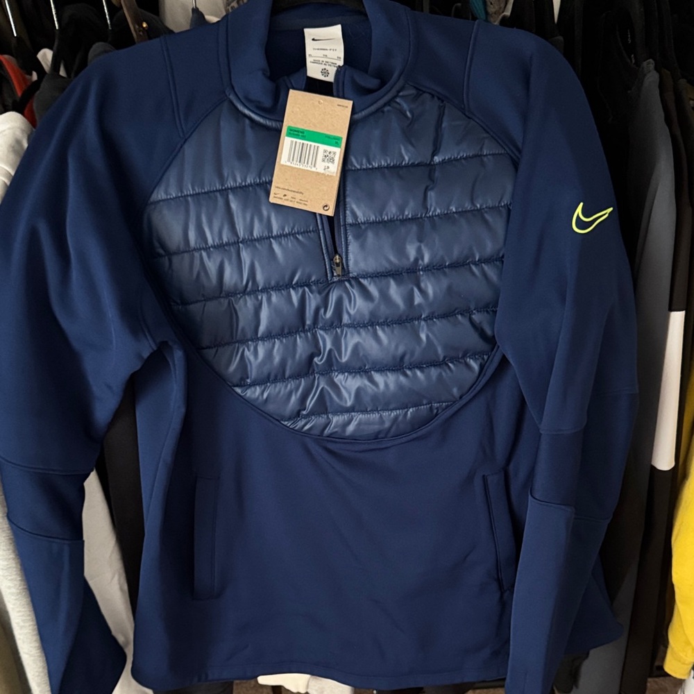 Nike Navy and Blue Quilted Jacket